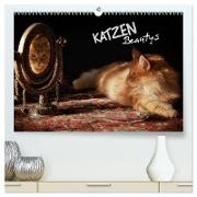 KATZEN Beautys (hochwertiger Premium Wandkalender 2024 DIN A2 quer), Kunstdruck in Hochglanz