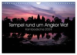 Tempel rund um Angkor Wat (Wandkalender 2024 DIN A4 quer), CALVENDO Monatskalender
