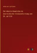 Die leitenden Grundsätze der österreichischen Strafproceßordnung vom 29. Juli 1853