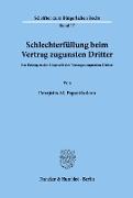 Schlechterfüllung beim Vertrag zugunsten Dritter