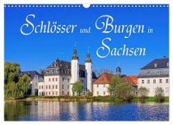 Schlösser und Burgen in Sachsen (Wandkalender 2024 DIN A3 quer), CALVENDO Monatskalender