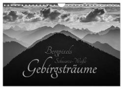 Bergpixels Schwarz-Weiße Gebirgsträume (Wandkalender 2024 DIN A4 quer), CALVENDO Monatskalender