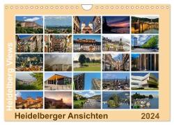 Heidelberg Views - Heidelberger Ansichten (Wandkalender 2024 DIN A4 quer), CALVENDO Monatskalender