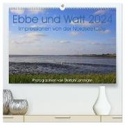 Ebbe und Watt 2024. Impressionen von der Nordseeküste (hochwertiger Premium Wandkalender 2024 DIN A2 quer), Kunstdruck in Hochglanz