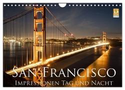 San Francisco Impressionen Tag und Nacht (Wandkalender 2024 DIN A4 quer), CALVENDO Monatskalender