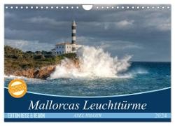 Mallorcas Leuchttürme (Wandkalender 2024 DIN A4 quer), CALVENDO Monatskalender