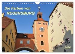 Die Farben von Regensburg (Wandkalender 2024 DIN A4 quer), CALVENDO Monatskalender