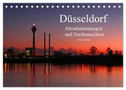 Düsseldorf Abendstimmungen und Nachtansichten (Tischkalender 2024 DIN A5 quer), CALVENDO Monatskalender