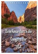 Eine Reise durch die Canyons der USA (Tischkalender 2024 DIN A5 hoch), CALVENDO Monatskalender