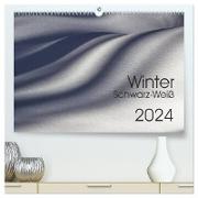 Winter Schwarz-Weiß (hochwertiger Premium Wandkalender 2024 DIN A2 quer), Kunstdruck in Hochglanz