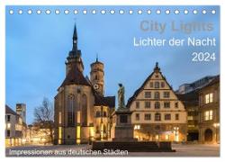 City Lights - Lichter der Nacht (Tischkalender 2024 DIN A5 quer), CALVENDO Monatskalender