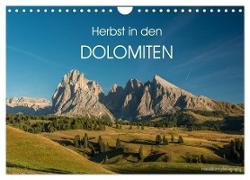 Herbst in den Dolomiten (Wandkalender 2024 DIN A4 quer), CALVENDO Monatskalender