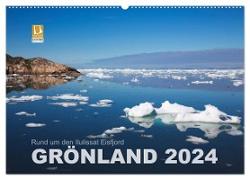 Rund um den Ilulissat Eisfjord - GRÖNLAND 2024 (Wandkalender 2024 DIN A2 quer), CALVENDO Monatskalender