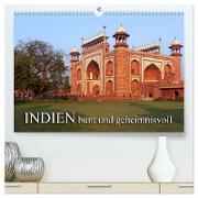 INDIEN - bunt und geheimnisvoll (hochwertiger Premium Wandkalender 2024 DIN A2 quer), Kunstdruck in Hochglanz