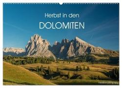 Herbst in den Dolomiten (Wandkalender 2024 DIN A2 quer), CALVENDO Monatskalender