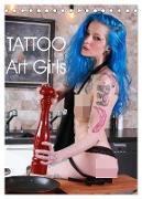 Tattoo Art Girls (Tischkalender 2024 DIN A5 hoch), CALVENDO Monatskalender