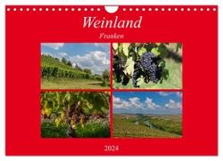 Weinland Franken (Wandkalender 2024 DIN A4 quer), CALVENDO Monatskalender