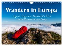 Wandern in Europa (Wandkalender 2024 DIN A4 quer), CALVENDO Monatskalender