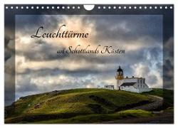 Leuchttürme an Schottlands Küsten (Wandkalender 2024 DIN A4 quer), CALVENDO Monatskalender