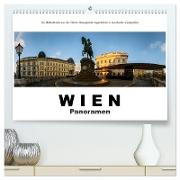 Wien Panoramen (hochwertiger Premium Wandkalender 2024 DIN A2 quer), Kunstdruck in Hochglanz