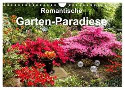 Romantische Garten-Paradiese (Wandkalender 2024 DIN A4 quer), CALVENDO Monatskalender