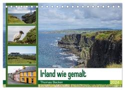 Irland wie gemalt (Tischkalender 2024 DIN A5 quer), CALVENDO Monatskalender