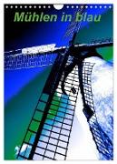 Mühlen in blau (Wandkalender 2024 DIN A4 hoch), CALVENDO Monatskalender