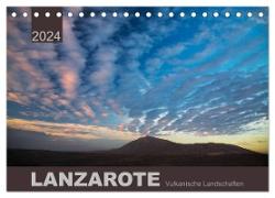 LANZAROTE Vulkanische Landschaften (Tischkalender 2024 DIN A5 quer), CALVENDO Monatskalender