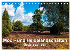 Moor- und Heidelandschaften Niedersachsen (Tischkalender 2024 DIN A5 quer), CALVENDO Monatskalender