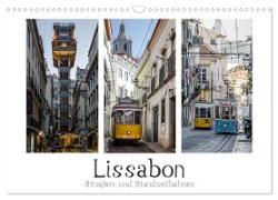Lissabon - Straßen- & Standseilbahnen (Wandkalender 2024 DIN A3 quer), CALVENDO Monatskalender
