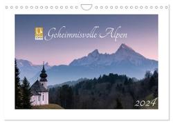 Geheimnisvolle Alpen (Wandkalender 2024 DIN A4 quer), CALVENDO Monatskalender