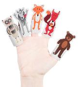 Papierfingerpuppenset. 8 Waldtiere