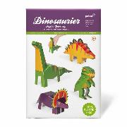 Papierspielzeugset. 4 Dinosaurier