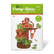 Papierspielzeugset. Orangutan