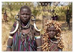 Landleben in Äthiopien (Tischkalender 2024 DIN A5 quer), CALVENDO Monatskalender