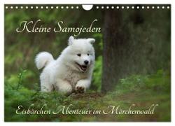Kleine Samojeden - Eisbärchen Abenteuer im Märchenwald (Wandkalender 2024 DIN A4 quer), CALVENDO Monatskalender