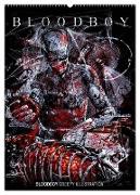 BLOODBOY/CREEPY ILLUSTRATION (Wandkalender 2024 DIN A2 hoch), CALVENDO Monatskalender