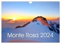 Monte Rosa (Wandkalender 2024 DIN A4 quer), CALVENDO Monatskalender