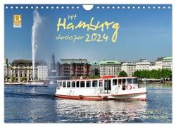 Mit Hamburg durchs Jahr 2024 (Wandkalender 2024 DIN A4 quer), CALVENDO Monatskalender
