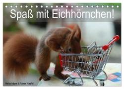 Spaß mit Eichhörnchen! (Tischkalender 2024 DIN A5 quer), CALVENDO Monatskalender