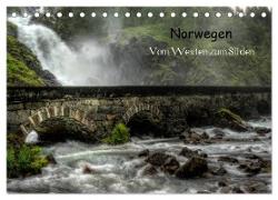 Norwegen - Vom Westen zum Süden (Tischkalender 2024 DIN A5 quer), CALVENDO Monatskalender