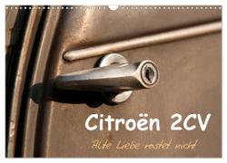 Citroën 2CV Alte Liebe rostet nicht (Wandkalender 2024 DIN A3 quer), CALVENDO Monatskalender