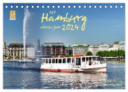 Mit Hamburg durchs Jahr 2024 (Tischkalender 2024 DIN A5 quer), CALVENDO Monatskalender