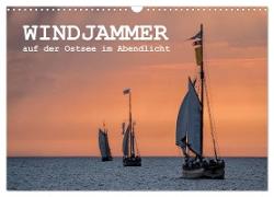 Windjammer auf der Ostsee im Abendlicht (Wandkalender 2024 DIN A3 quer), CALVENDO Monatskalender