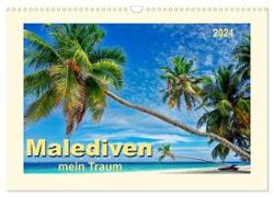 Malediven - mein Traum (Wandkalender 2024 DIN A3 quer), CALVENDO Monatskalender