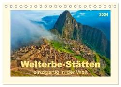 Welterbe-Stätten - einzigartig in der Welt (Tischkalender 2024 DIN A5 quer), CALVENDO Monatskalender