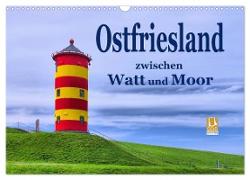 Ostfriesland - zwischen Watt und Moor (Wandkalender 2024 DIN A3 quer), CALVENDO Monatskalender