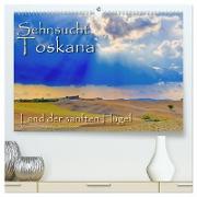 Sehnsucht Toskana - Land der sanften Hügel (hochwertiger Premium Wandkalender 2024 DIN A2 quer), Kunstdruck in Hochglanz