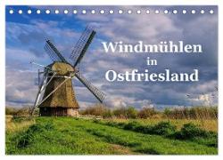 Windmühlen in Ostfriesland (Tischkalender 2024 DIN A5 quer), CALVENDO Monatskalender