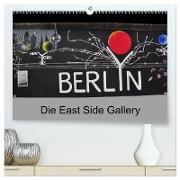 Berlin - Die East Side Gallery (hochwertiger Premium Wandkalender 2024 DIN A2 quer), Kunstdruck in Hochglanz